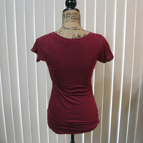 NWOT Express red leopard cross graphic tee t shirt top XS extra small - Picture 4 of 6